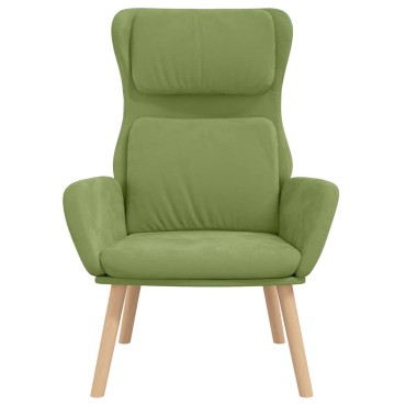 vidaXL Πολυθρόνα Relax Ανοιχτό Πράσινο Βελούδινη 70x77x98cm 1 τεμ.