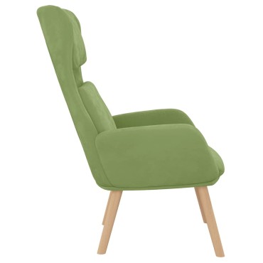 vidaXL Πολυθρόνα Relax Ανοιχτό Πράσινο Βελούδινη 70x77x98cm 1 τεμ.