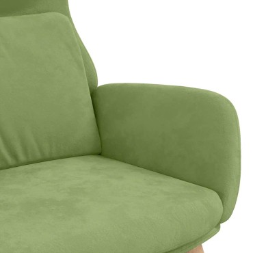 vidaXL Πολυθρόνα Relax Ανοιχτό Πράσινο Βελούδινη 70x77x98cm 1 τεμ.