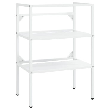 vidaXL Έπιπλο Μπάνιου Λευκό 59x38x83cm Σιδερένιο 1 τεμ.