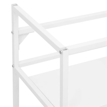 vidaXL Έπιπλο Μπάνιου Λευκό 59x38x83cm Σιδερένιο 1 τεμ.