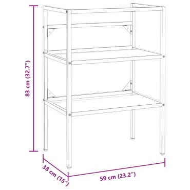 vidaXL Έπιπλο Μπάνιου Λευκό 59x38x83cm Σιδερένιο 1 τεμ.