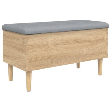 vidaXL Παγκάκι Αποθήκευσης Sonoma Δρυς 82x42x46cm Επεξεργασμένο Ξύλο 1 τεμ.