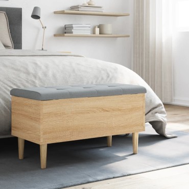 vidaXL Παγκάκι Αποθήκευσης Sonoma Δρυς 82x42x46cm Επεξεργασμένο Ξύλο 1 τεμ.