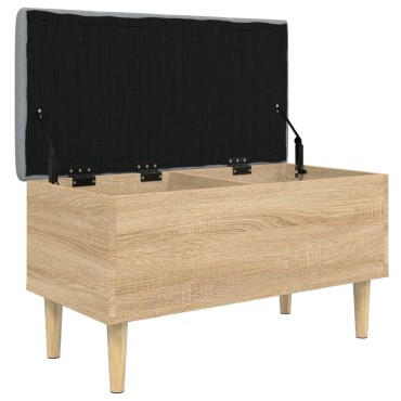 vidaXL Παγκάκι Αποθήκευσης Sonoma Δρυς 82x42x46cm Επεξεργασμένο Ξύλο 1 τεμ.