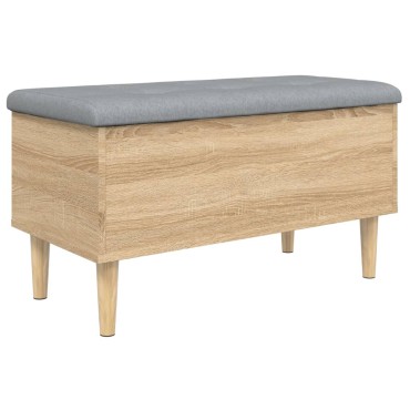 vidaXL Παγκάκι Αποθήκευσης Sonoma Δρυς 82x42x46cm Επεξεργασμένο Ξύλο 1 τεμ.