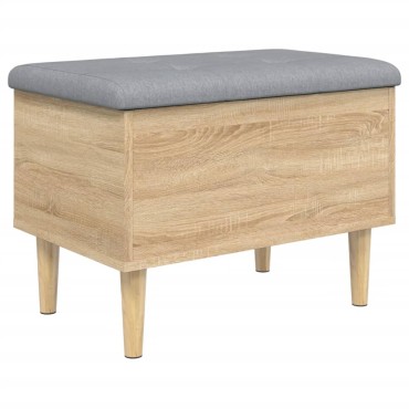 vidaXL Παγκάκι Αποθήκευσης Sonoma Δρυς 62x42x46cm Επεξεργασμένο Ξύλο 1 τεμ.