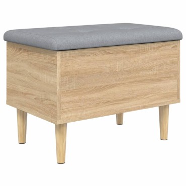 vidaXL Παγκάκι Αποθήκευσης Sonoma Δρυς 62x42x46cm Επεξεργασμένο Ξύλο 1 τεμ.