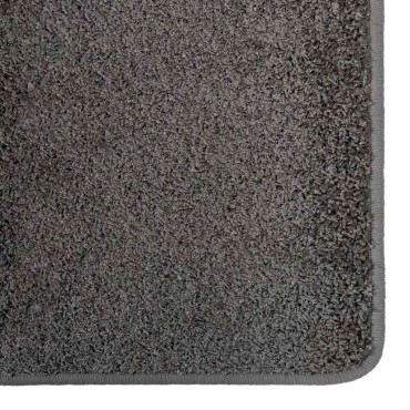 vidaXL Δερμάτινο Χαλί Γκρι 50x200cm 100% Πολυπροπυλένιο Τούφτα