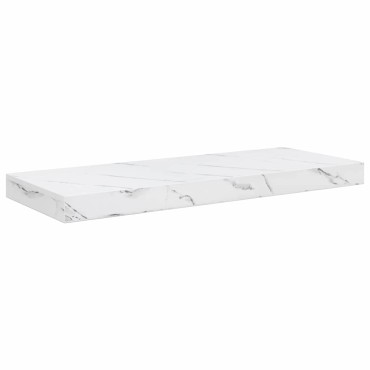 vidaXL Ράφι Τοίχου 2 τεμ. Λευκό Μάρμαρο 60x23,5x3,8cm