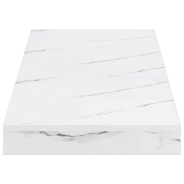 vidaXL Ράφι Τοίχου 2 τεμ. Λευκό Μάρμαρο 60x23,5x3,8cm