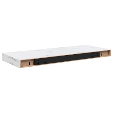 vidaXL Ράφι Τοίχου 2 τεμ. Λευκό Μάρμαρο 60x23,5x3,8cm