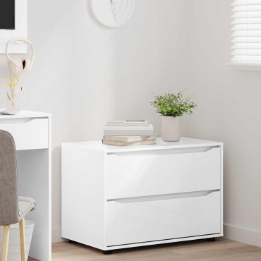 vidaXL Ντουλάπι αποθήκευσης 80x48x57cm Επεξεργασμένο Ξύλο Λευκό 1 τεμ.