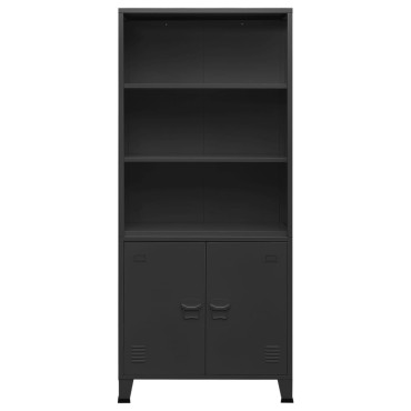 vidaXL Βιομηχανική Βιβλιοθήκη Ανθρακί 80x32x180cm Ατσάλινη 1 τεμ.