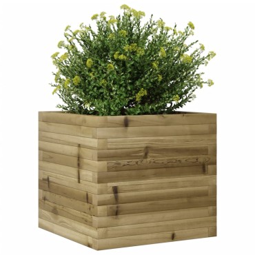 vidaXL Ζαρντινιέρα Κήπου 50x50x45,5 εκ. από Εμποτισμένο Ξύλο Πεύκου