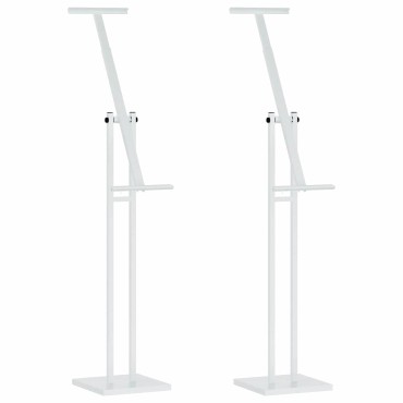 vidaXL Εκθεσιακές Οθόνες 2 τμχ. Λευκός 26,5 x 26,5 x 150 εκ. Ατσάλι