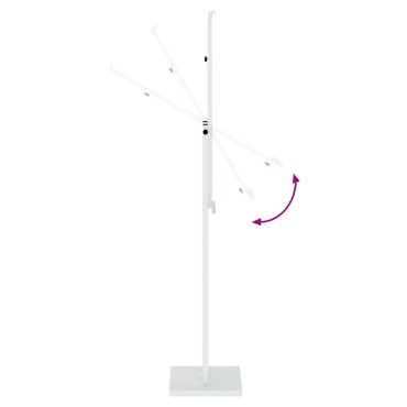 vidaXL Εκθεσιακές Οθόνες Λευκός 26,5 x 26,5 x 150 εκ. Ατσάλι
