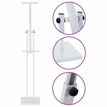 vidaXL Εκθεσιακές Οθόνες Λευκός 26,5 x 26,5 x 150 εκ. Ατσάλι