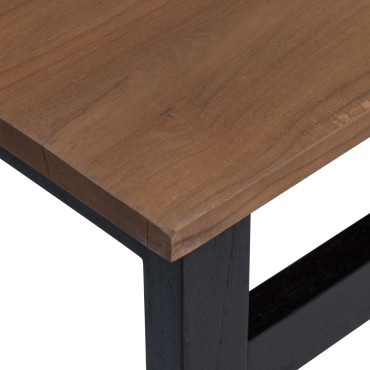 vidaXL Γραφείο Φυσικό Στερεό Ξύλο Τίκ 100x45x75εκ 1 τεμ.