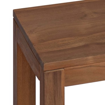 vidaXL Βάση φυτών 2 τεμ. Φυσικό 25 x 25 x 100 cm Στερεό Ξύλο Τίκ