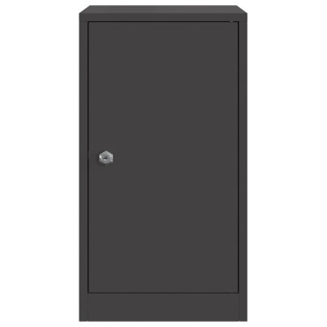vidaXL γραμματοκιβώτιο με αποθήκευση Μαύρο 30 x 20 x 55 εκ. Ατσάλι