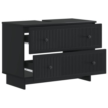 vidaXL Ντουλάπα Νιπτήρα Mπάνιου EDE Μαύρο 82x41x59 εκ