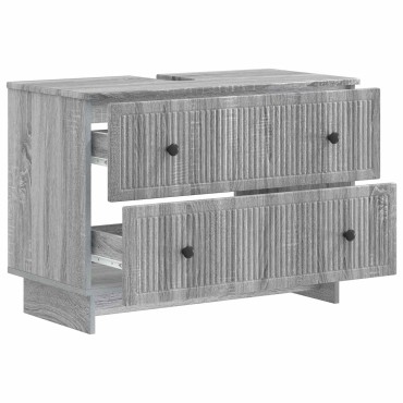 vidaXL Ντουλάπα Νιπτήρα Mπάνιου EDE Γκρι Sonoma 82x41x59 εκ