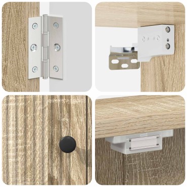 vidaXL Ντουλάπα Πινάκων Βελών EDE Sonoma Δρυς 52,5 x 10,5 x 53,5 εκ.