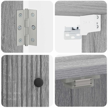 vidaXL Ντουλάπα Πινάκων Βελών EDE Γκρι Sonoma 52,5 x 10,5 x 53,5 εκ.