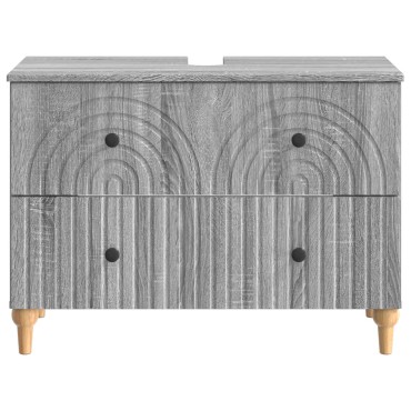 vidaXL Ντουλάπα Νιπτήρα Mπάνιου ALKMAAR Γκρι Sonoma 82x41x59 εκ