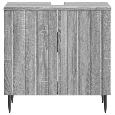 vidaXL Ντουλάπα Νιπτήρα Mπάνιου ZWOLLE Γκρι Sonoma 59,5x31,5x59cm