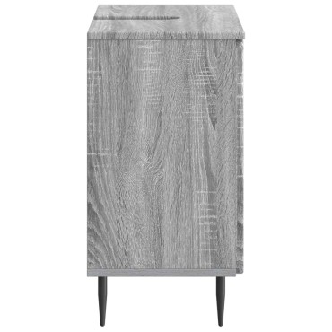 vidaXL Ντουλάπα Νιπτήρα Mπάνιου ZWOLLE Γκρι Sonoma 59,5x31,5x59cm