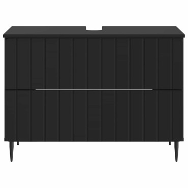 vidaXL Ντουλάπα Νιπτήρα Mπάνιου ZWOLLE Μαύρο 82x41x58,5 εκ