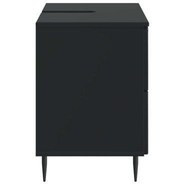 vidaXL Ντουλάπα Νιπτήρα Mπάνιου ZWOLLE Μαύρο 82x41x58,5 εκ