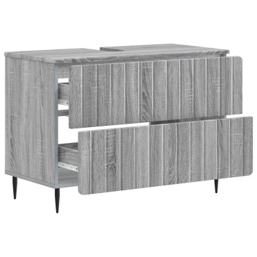 vidaXL Ντουλάπα Νιπτήρα Mπάνιου ZWOLLE Γκρι Sonoma 82x41x58,5 εκ