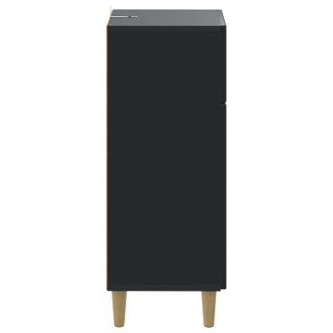 vidaXL Ντουλάπι Αποθήκευσης Μπάνιου ARNHEM Μαύρο 30x31x80cm 1 τεμ.