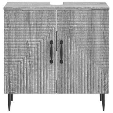 vidaXL Ντουλάπα Νιπτήρα Mπάνιου HAARLEM Γκρι Sonoma 59,5x31,5x59cm