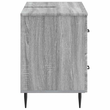 vidaXL Ντουλάπα Νιπτήρα Mπάνιου HAARLEM Γκρι Sonoma 82x41x58,5 εκ