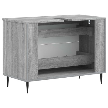vidaXL Ντουλάπα Νιπτήρα Mπάνιου HAARLEM Γκρι Sonoma 82x41x58,5 εκ