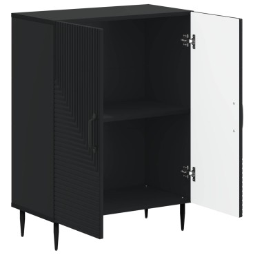 vidaXL Ντουλάπι Αποθήκευσης Μπάνιου HAARLEM Μαύρο 59,5x31x80 εκ 1 τεμ.