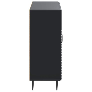 vidaXL Ντουλάπι Αποθήκευσης Μπάνιου HAARLEM Μαύρο 59,5x31x80 εκ 1 τεμ.