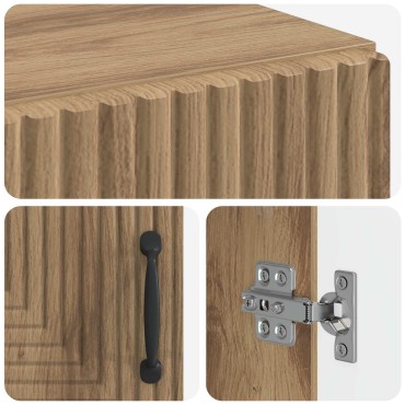 vidaXL Ντουλάπι Αποθήκευσης Μπάνιου HAARLEM Artisan Δρυς 59,5x31x80cm 1 τεμ.