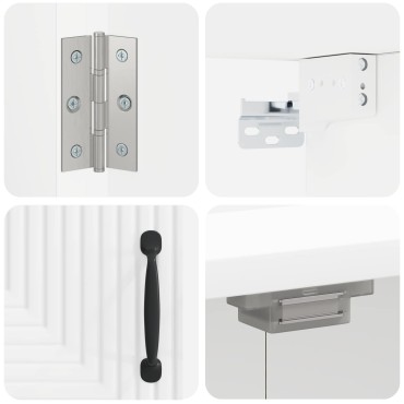 vidaXL Ντουλάπα Πινάκων Βελών HAARLEM Λευκό 52,5 x 10,5 x 53,5 εκ.