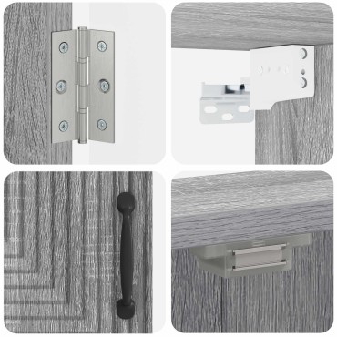 vidaXL Ντουλάπα Πινάκων Βελών HAARLEM Γκρι Sonoma Επεξεργασμένο Ξύλο