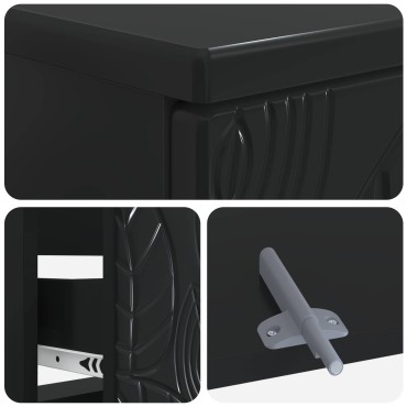 vidaXL Ντουλάπα Νιπτήρα Mπάνιου DELFT Μαύρο 82x41x59 εκ