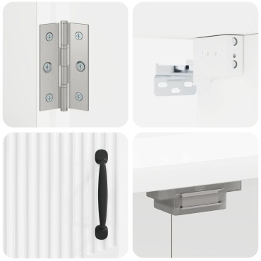 vidaXL Ντουλάπα Πινάκων Βελών HOORN Γυαλιστερό Λευκό