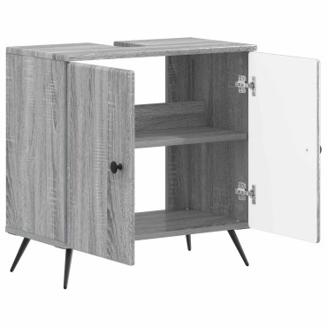 vidaXL Ντουλάπα Νιπτήρα Mπάνιου BREDA Γκρι Sonoma 59,5x31,5x59cm