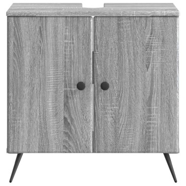 vidaXL Ντουλάπα Νιπτήρα Mπάνιου BREDA Γκρι Sonoma 59,5x31,5x59cm