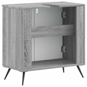 vidaXL Ντουλάπα Νιπτήρα Mπάνιου BREDA Γκρι Sonoma 59,5x31,5x59cm