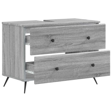 vidaXL Ντουλάπα Νιπτήρα Mπάνιου BREDA Γκρι Sonoma 82x41x59 εκ